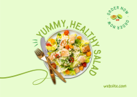 Clean Healthy Salad Postcard Image Preview