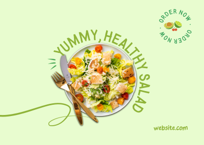 Clean Healthy Salad Postcard Image Preview