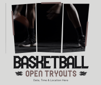 Basketball Ongoing Tryouts Facebook Post Design