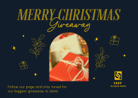 Holly Christmas Giveaway Postcard Design