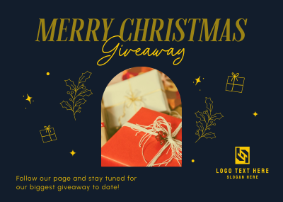 Holly Christmas Giveaway Postcard Image Preview