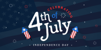 Modern Fireworks Celebrate 4th of July Twitter post Image Preview