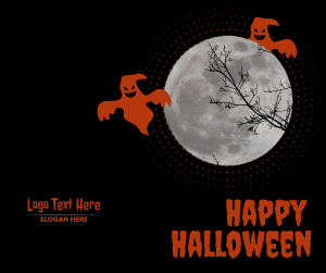 Happy Halloween Ghost Night Facebook post Image Preview