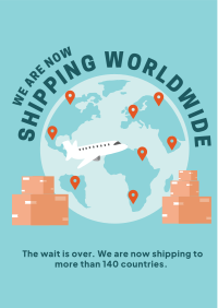 Now Shipping Worldwide Flyer Design
