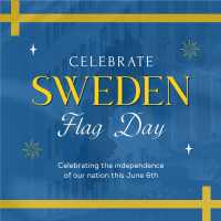 Commemorative Sweden Flag Day Instagram Post Design
