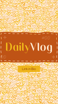 Hearts Daily Vlog Facebook Story Design