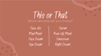 This or That Skincare Facebook Event Cover Design