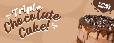 Triple Chocolate Cake Facebook cover Image Preview