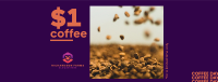 $1 Coffee Day Facebook Cover Image Preview