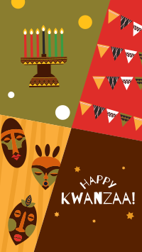 Abstract Kwanzaa Facebook story Image Preview