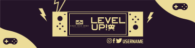 Gamer Level Up Twitch banner Image Preview