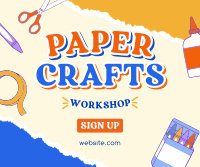 Kids Paper Crafts Facebook Post Design