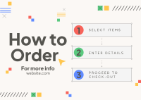 Abstract Order Guide Postcard Design