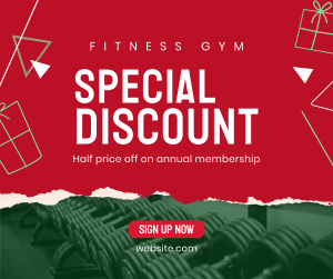 Christmas Fitness Discount Facebook post Image Preview