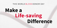 Simple Blood Donor Drive Twitter Post Design