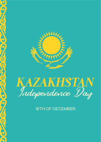 Ornamental Kazakhstan Day Poster Design