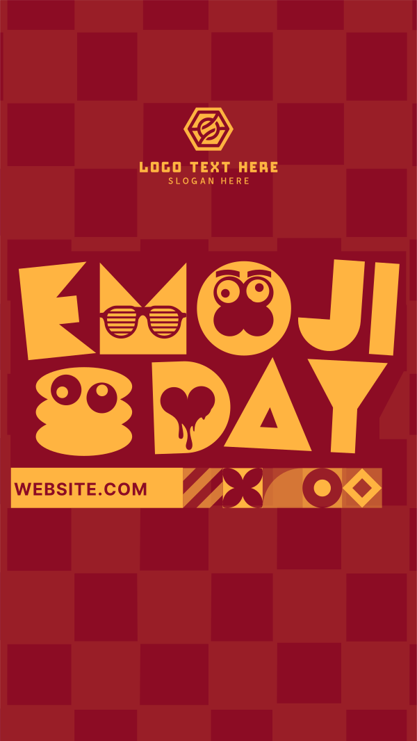 Emoji Day Greeting Facebook Story Design