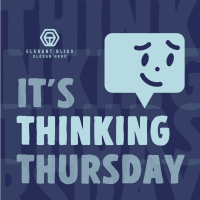 Cute Speech Bubble Thinking Thursday Instagram post Image Preview