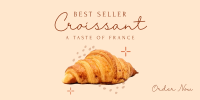 French Croissant Bestseller Twitter Post Design