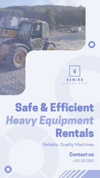 Corporate Heavy Equipment Rentals Facebook Story Design