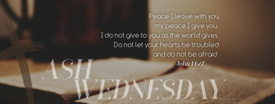 Simple Ash Wednesday Facebook cover Image Preview