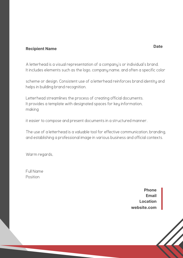 Just the Side Letterhead Design Image Preview