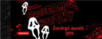 Scream Worthy Discount Facebook Cover Design