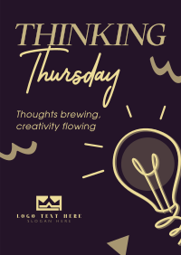 Thinking Thursday Thoughts Poster Design