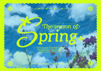Spring Season Postcard Design