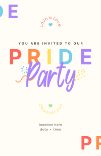 Pride Party Invitation Design