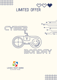 Cyber Monday Gaming Controller  Flyer Design