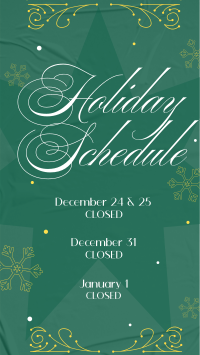 Holidays Schedule Instagram Story Preview