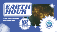 Retro Earth Hour Reminder Video Image Preview
