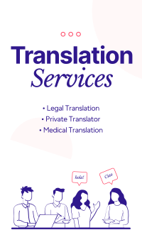 Translator Services Instagram Story Design