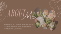 Flower Arranger About Me Facebook Event Cover Design