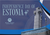 Minimal Estonia Day Postcard Image Preview