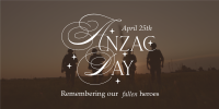 Anzac Day Remembrance Twitter Post Design