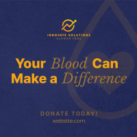 Minimalist Blood Donation Drive Linkedin Post Image Preview