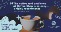 Quirky Cafe Testimonial Facebook Ad Design