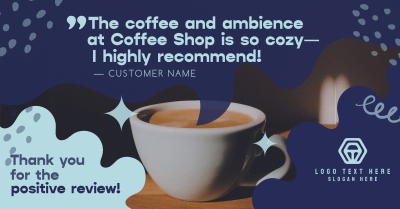 Quirky Cafe Testimonial Facebook ad Image Preview