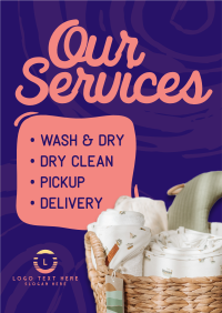 Laundry Swirls Poster Design