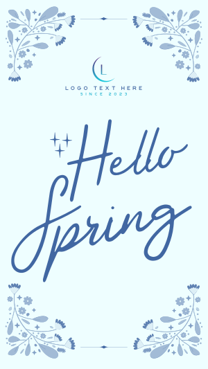 Floral Hello Spring Instagram story Image Preview