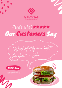 Customer Feedback Food Poster Design