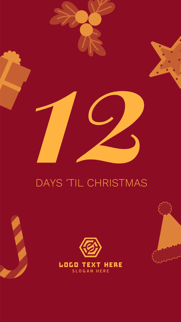Cute Christmas Countdown Instagram Story Design Image Preview