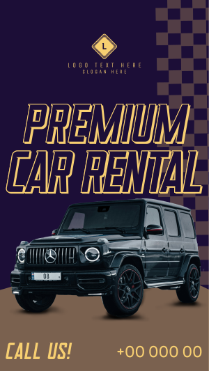 Premium Car Rental Instagram story Image Preview