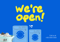 Laundry Opening Postcard Design