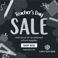 Supplies Sale for Teachers Instagram Post Design