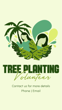 Minimalist Planting Volunteer Facebook Story Design