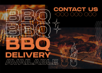Unique BBQ Delivery Postcard Design