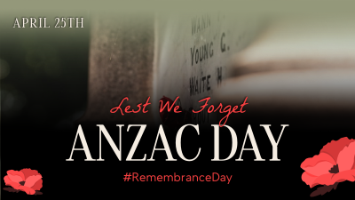 Silhouette Anzac Day Facebook event cover Image Preview